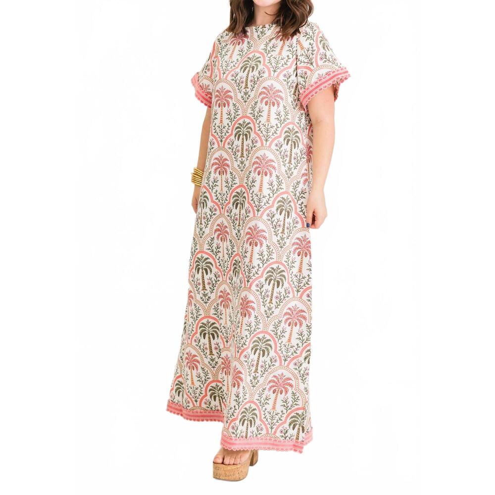 NEW HEART OF GRACE marisol caftan dress in palma rosa